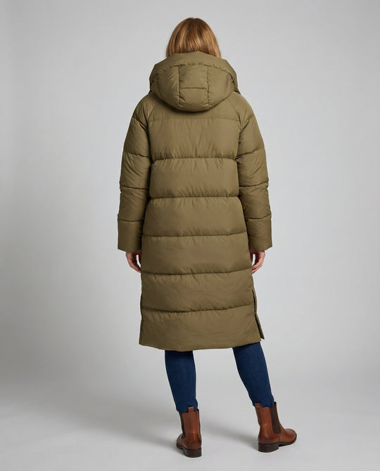 Lange Pufferjacke Damen Winter