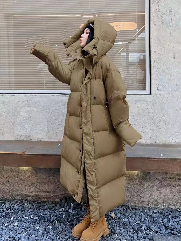 Nord Taschen | Lange Pufferjacke mit Kapuze für Damen - Winter