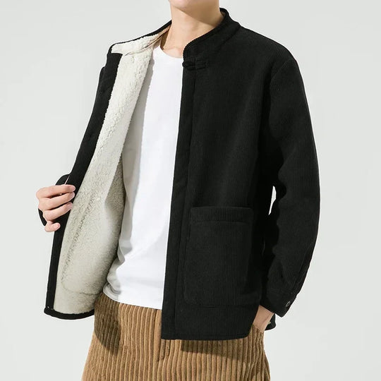 Leichtes Cordjacke für Herren mit großen Taschen