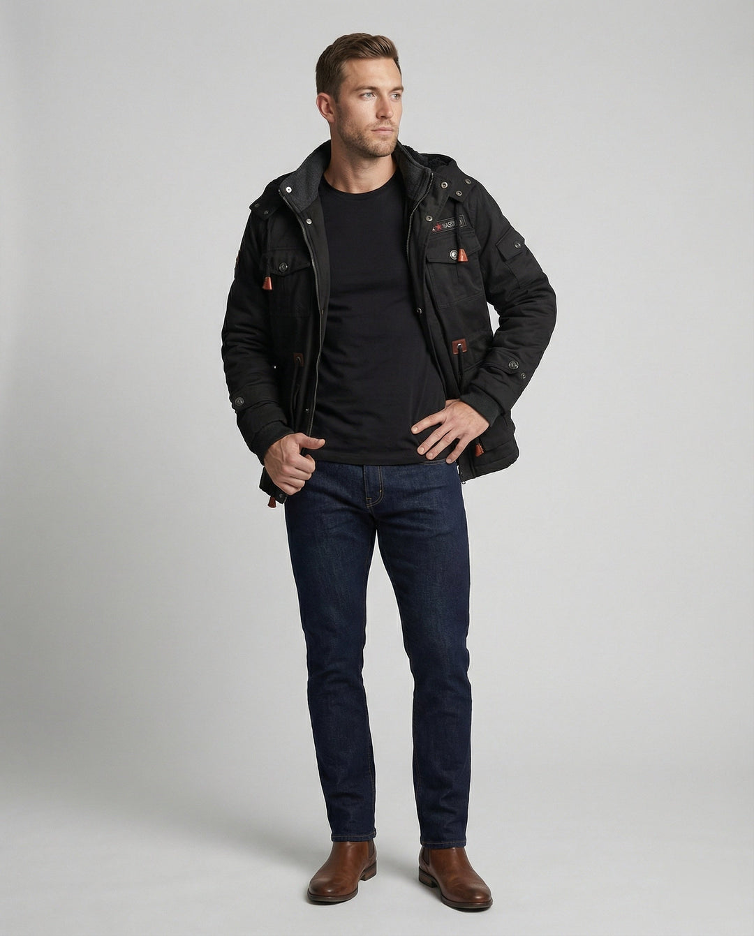 Herren Winterjacke aus Polyester mit Stilvollem Design & Wärmender Fütterung | Nord Taschen