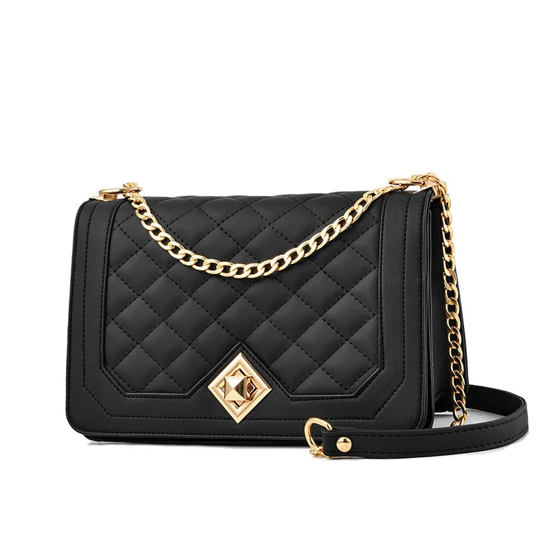 Nord Taschen | Pattern Fashion Women's Bag Popular Chain Small Square Bags for Woman Business Classic Shoulder Crossbody Bag Black