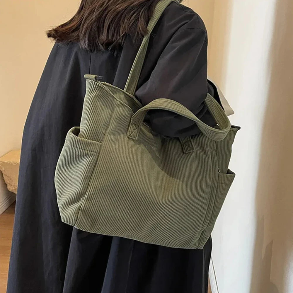 Nord Taschen | Large Handbag for School in Corduroy