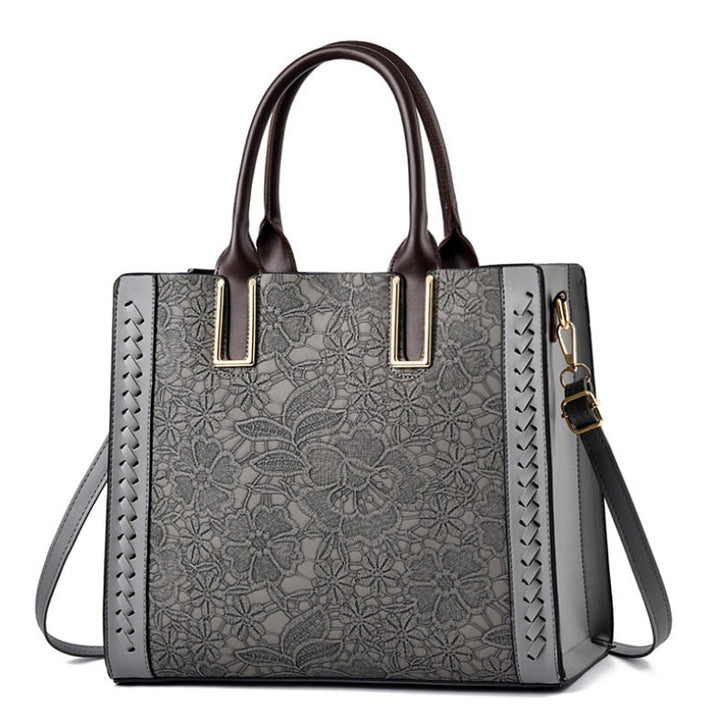Nord Taschen | Prägte Veganes Leder Top Handle Tote Bag