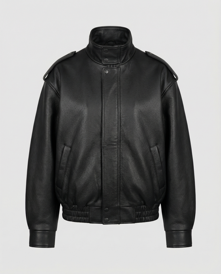 Asymmetrische Damen Lederjacke