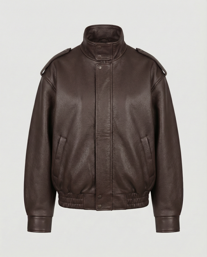 Asymmetrische Damen Lederjacke