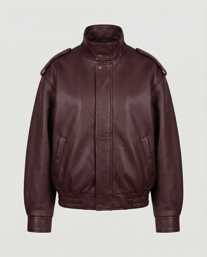 Asymmetrische Damen Lederjacke
