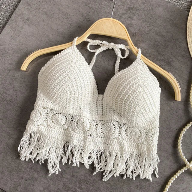 Häkel Bikini Bh Im Boho Stil mit Quaste