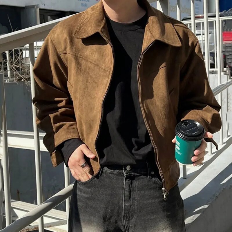 Stilvolle Vintage Casualherbstjacke für Herren Avellé