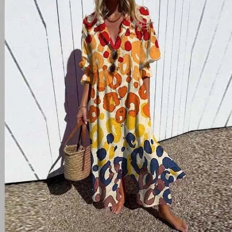 Luxuriöses Frühlings-Bohemian-Kleid