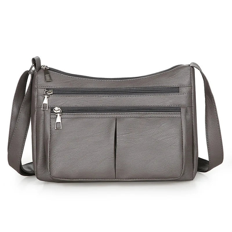 Nord Taschen | Leather Multi-Pocket Handbag with Shoulder Strap