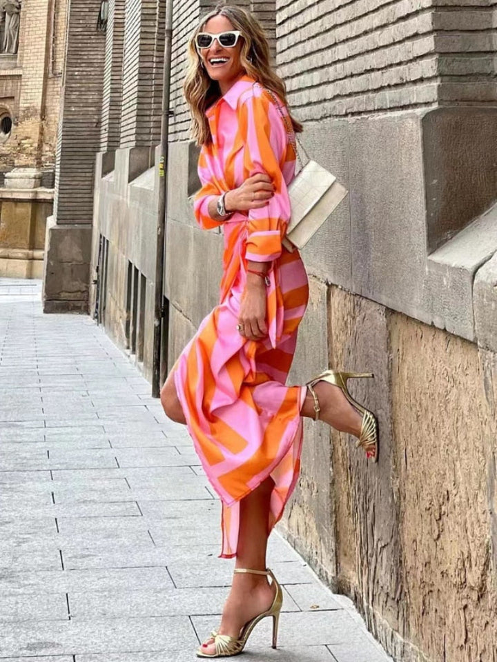 Langärmeliges Maxikleid