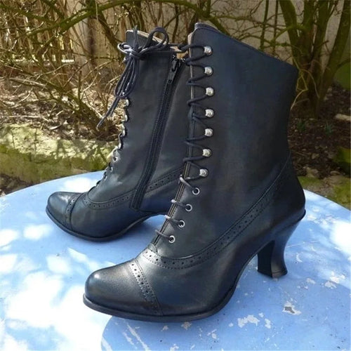 Viktorianische Schnürstiefel mit Absatz - Arvani