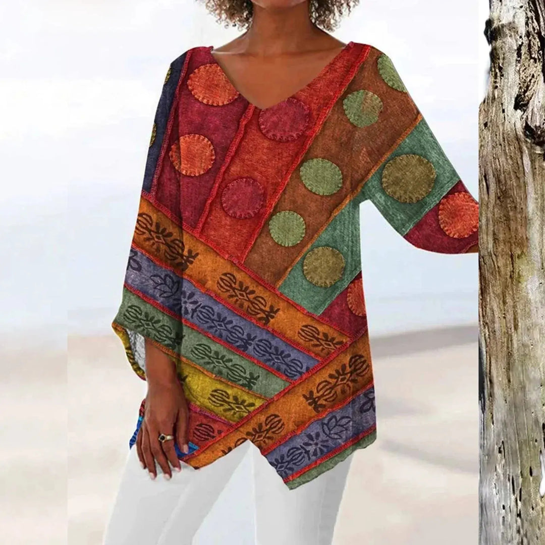 Vintage V-Ausschnitt Top - Vittorelli