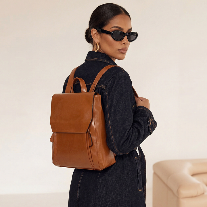 Nord Taschen | Veganleder Rucksack Damen, Klapp Reise Tasche