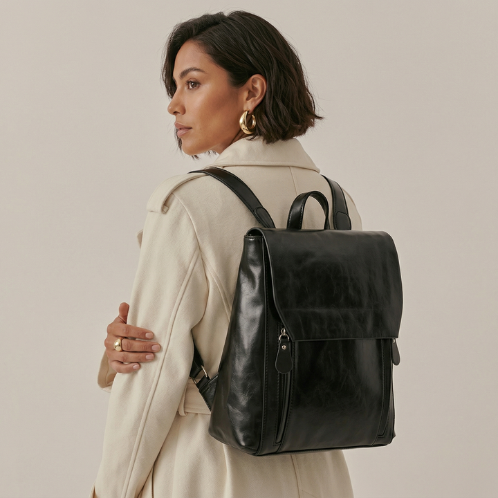 Nord Taschen | Veganleder Rucksack Damen, Klapp Reise Tasche