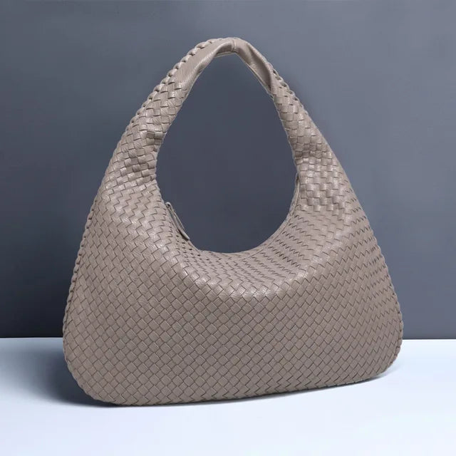 Vintage Umhängetasche Damen Geflochtene Handtasche mit Reißverschluss Im Sale
