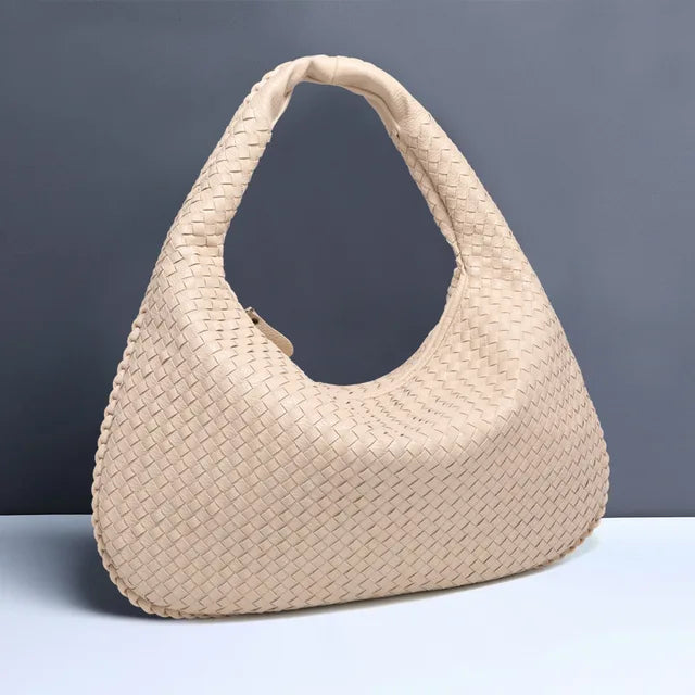 Vintage Umhängetasche Damen Geflochtene Handtasche mit Reißverschluss Im Sale