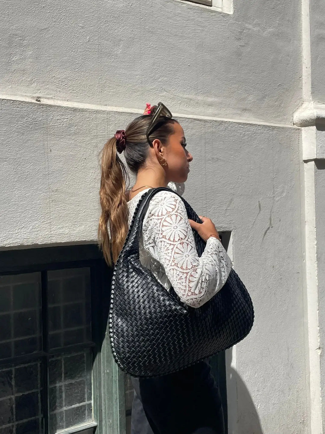 Vintage Umhängetasche Damen Geflochtene Handtasche mit Reißverschluss Im Sale