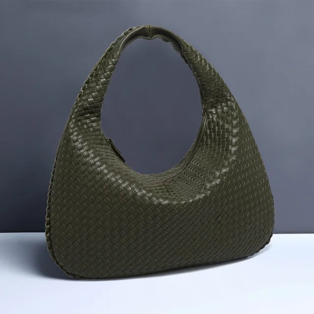 Vintage Umhängetasche Damen Geflochtene Handtasche mit Reißverschluss Im Sale