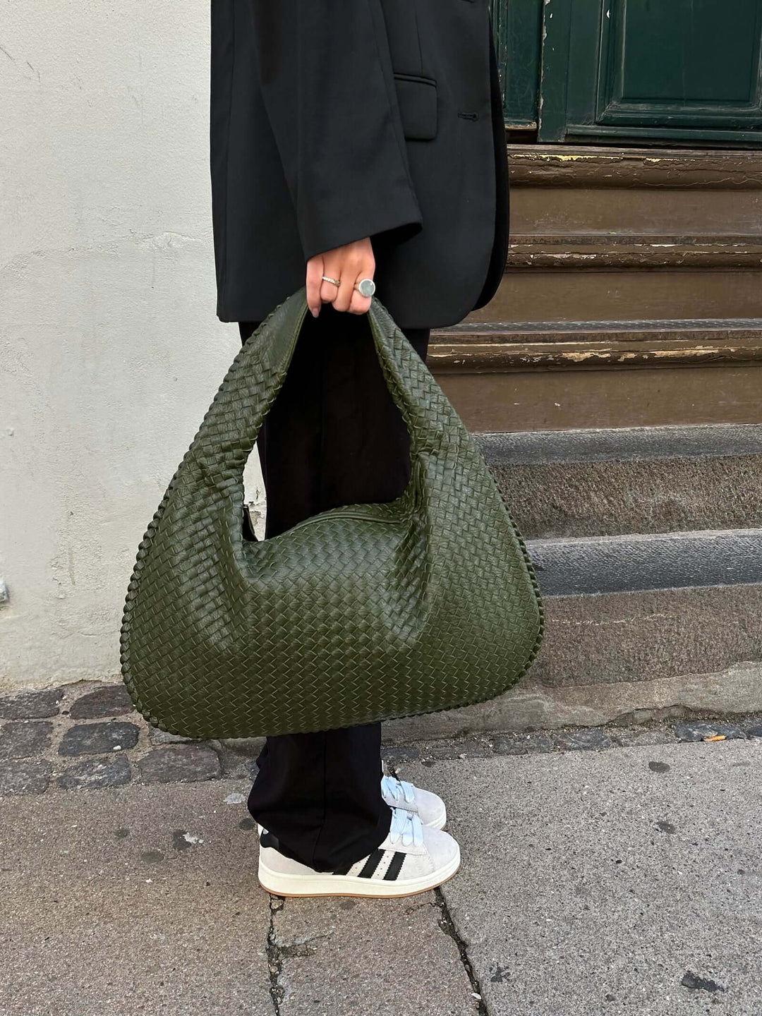 Vintage Umhängetasche Damen Geflochtene Handtasche mit Reißverschluss Im Sale