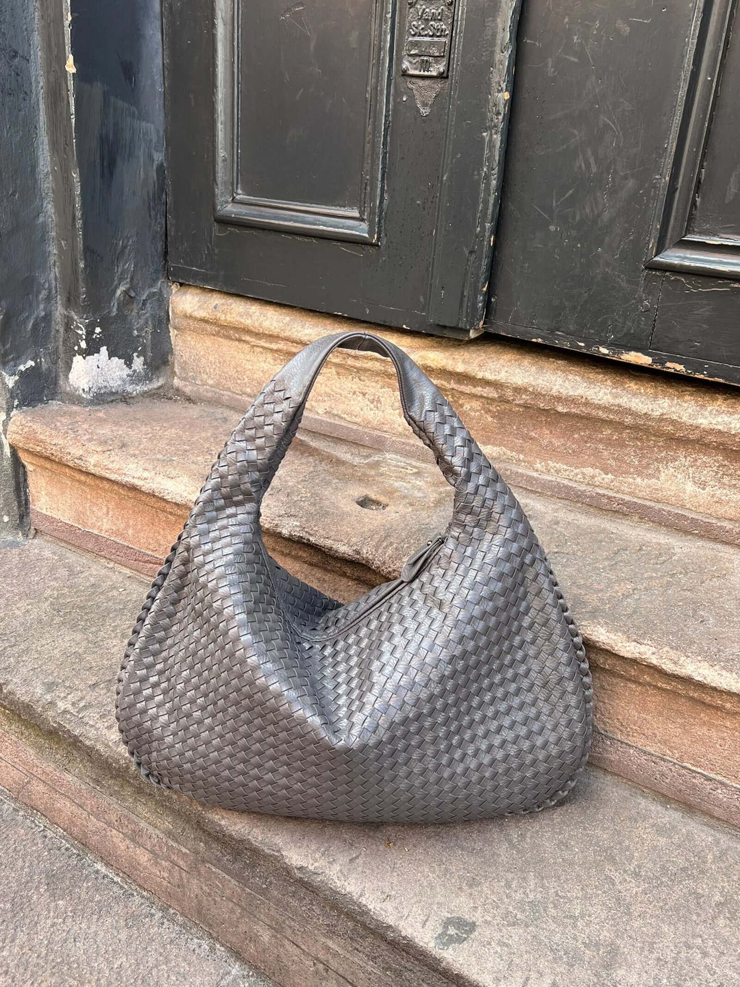Vintage Umhängetasche Damen Geflochtene Handtasche mit Reißverschluss Im Sale