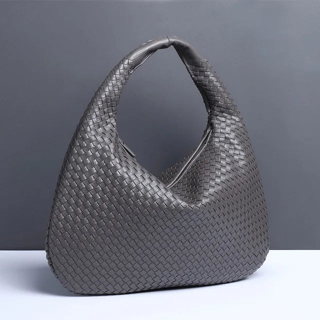 Vintage Umhängetasche Damen Geflochtene Handtasche mit Reißverschluss Im Sale