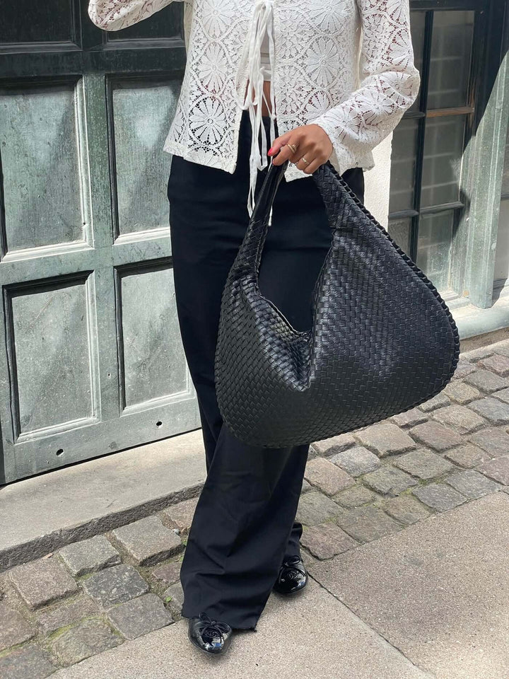 Vintage Umhängetasche Damen Geflochtene Handtasche mit Reißverschluss Im Sale