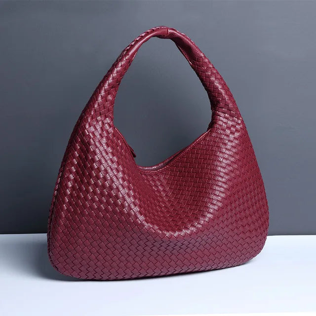 Vintage Umhängetasche Damen Geflochtene Handtasche mit Reißverschluss Im Sale