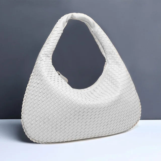 Vintage Umhängetasche Damen Geflochtene Handtasche mit Reißverschluss Im Sale