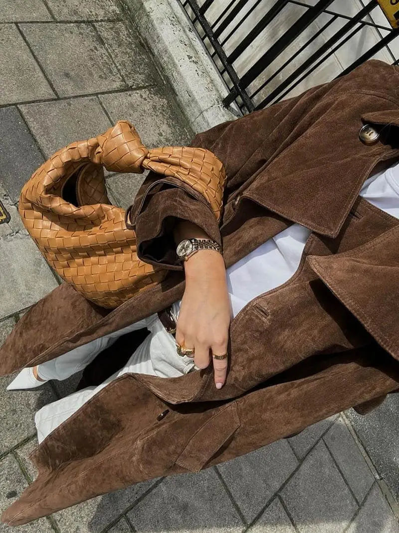 Nord Taschen | Wildleder Trenchcoat