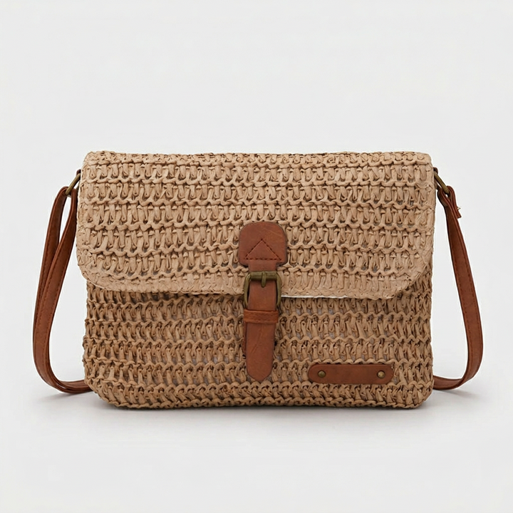 Nord Taschen | Damen Strohkoshiertasche mit Klappe
