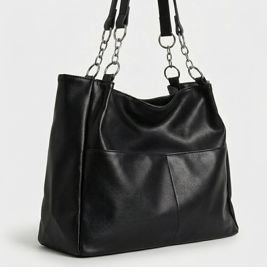 Nord Taschen | Große Vegane Rinderhaut Tote Tasche, Ketten Schultertasche