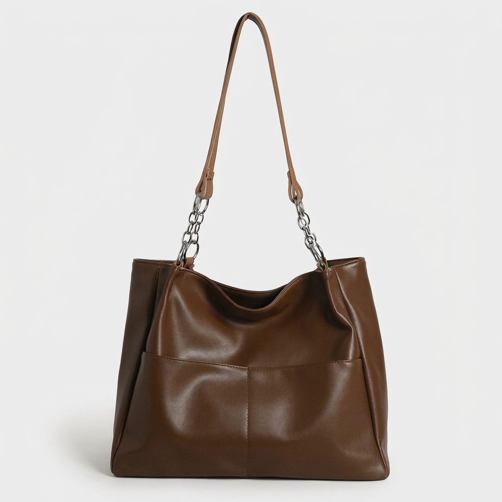 Nord Taschen | Große Vegane Rinderhaut Tote Tasche, Ketten Schultertasche