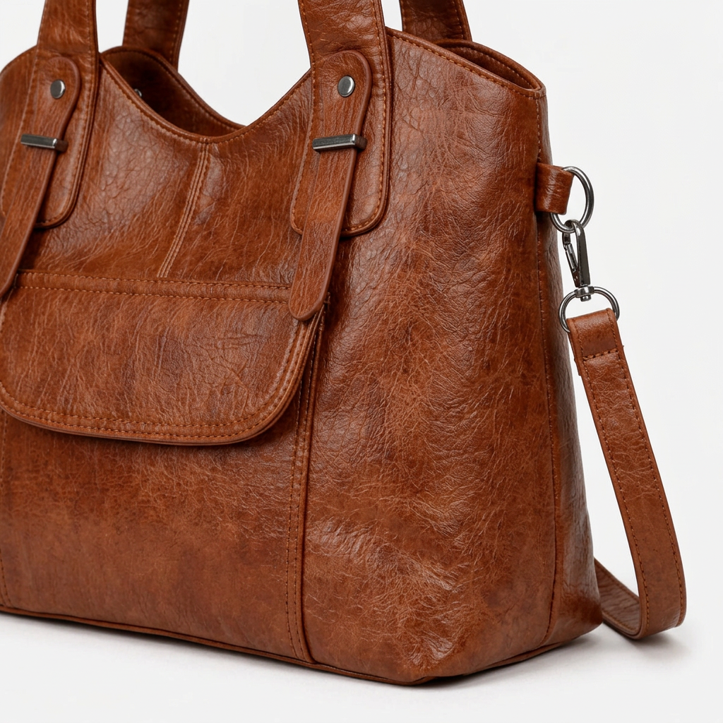 Nord Taschen | Große vegane Kuhfell-Tasche, Schultertasche