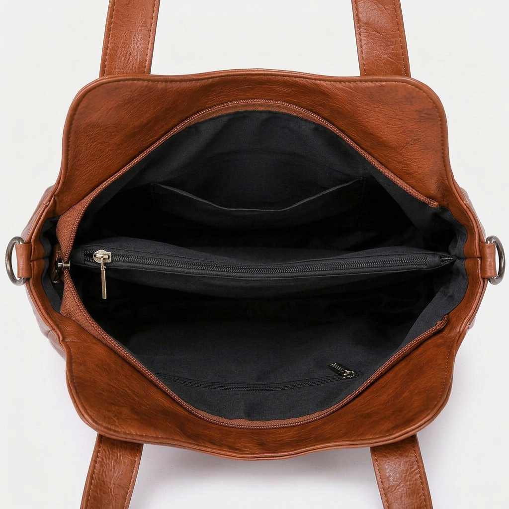 Nord Taschen | Große vegane Kuhfell-Tasche, Schultertasche