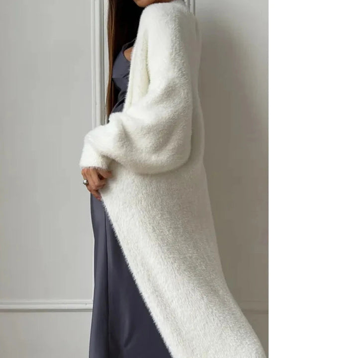Damen Lange Strickjacke mit Lockere Passform
