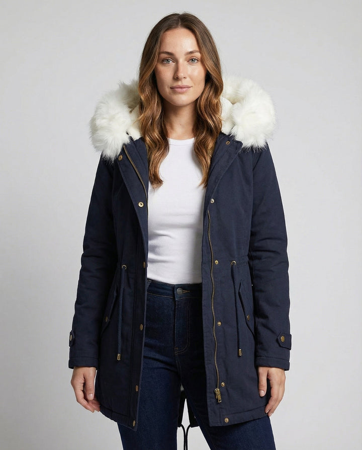 Warme Damen Winterjacke Mittellang