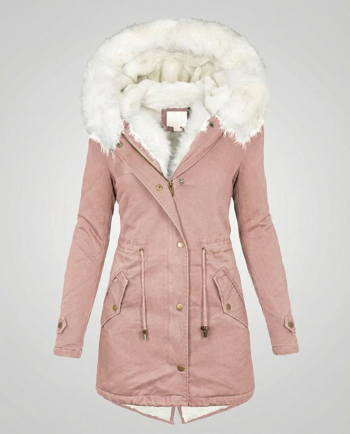 Warme Damen Winterjacke Mittellang