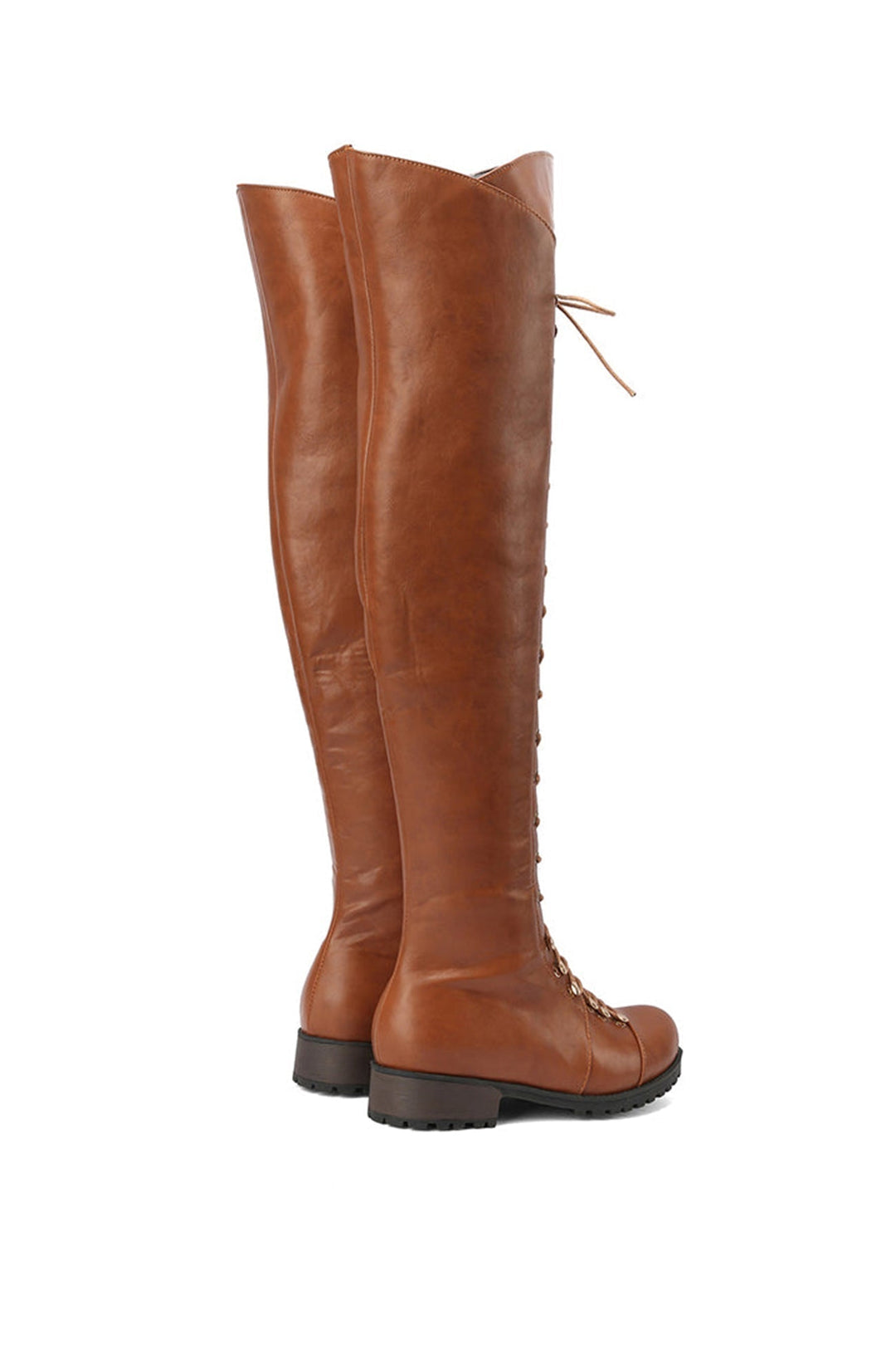 Over-The-Knee Stiefel mit Schnürsenkeln