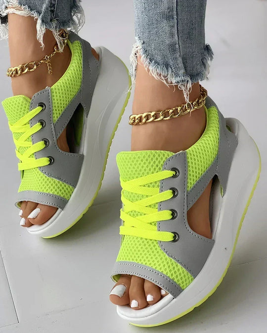 Orthopädische Open-Toe Mesh-Sneaker für Damen