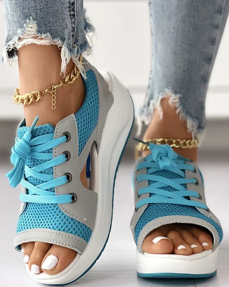 Orthopädische Open-Toe Mesh-Sneaker für Damen