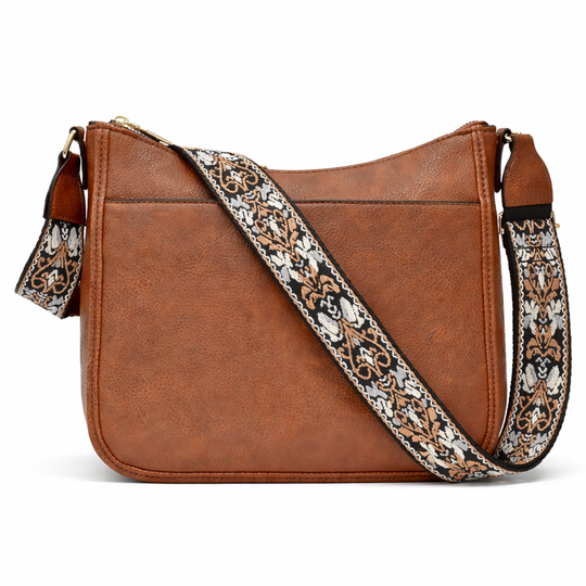 Nord Taschen | Vegane Rindsleder Umhängetasche, Boho Gitarrengurt