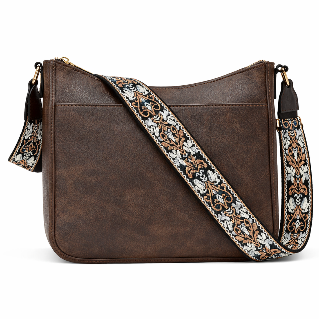 Nord Taschen | Vegane Rindsleder Umhängetasche, Boho Gitarrengurt
