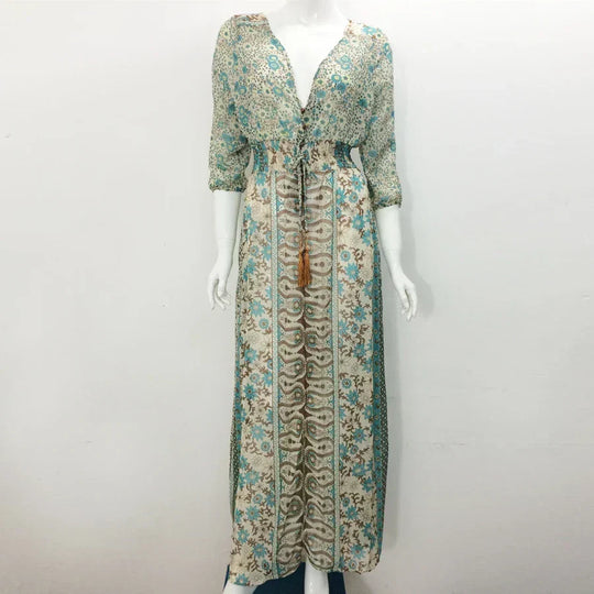 Sexy Bohemian-Print-Kleid für europäische und amerikanische Frauen