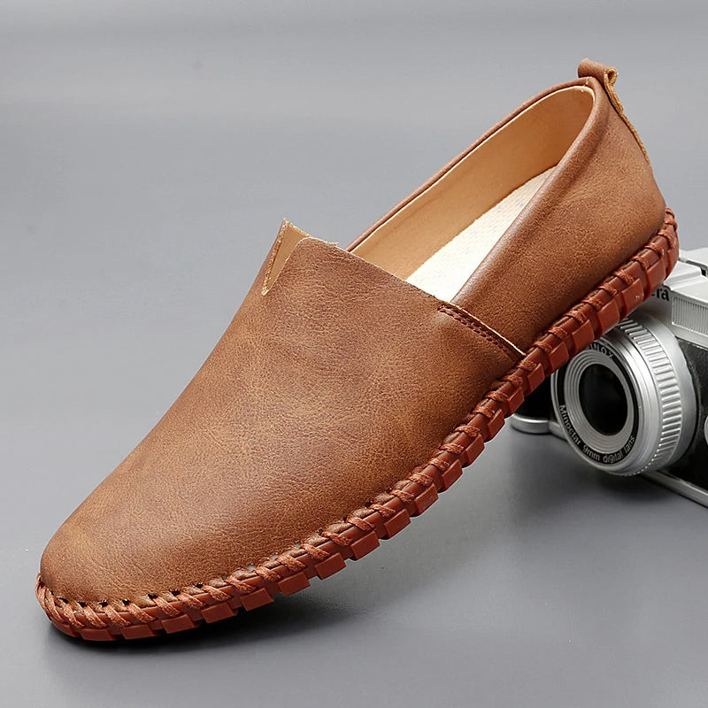 Stichdetail-Lederloafers
