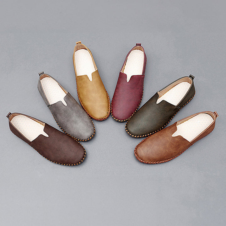 Stichdetail-Lederloafers