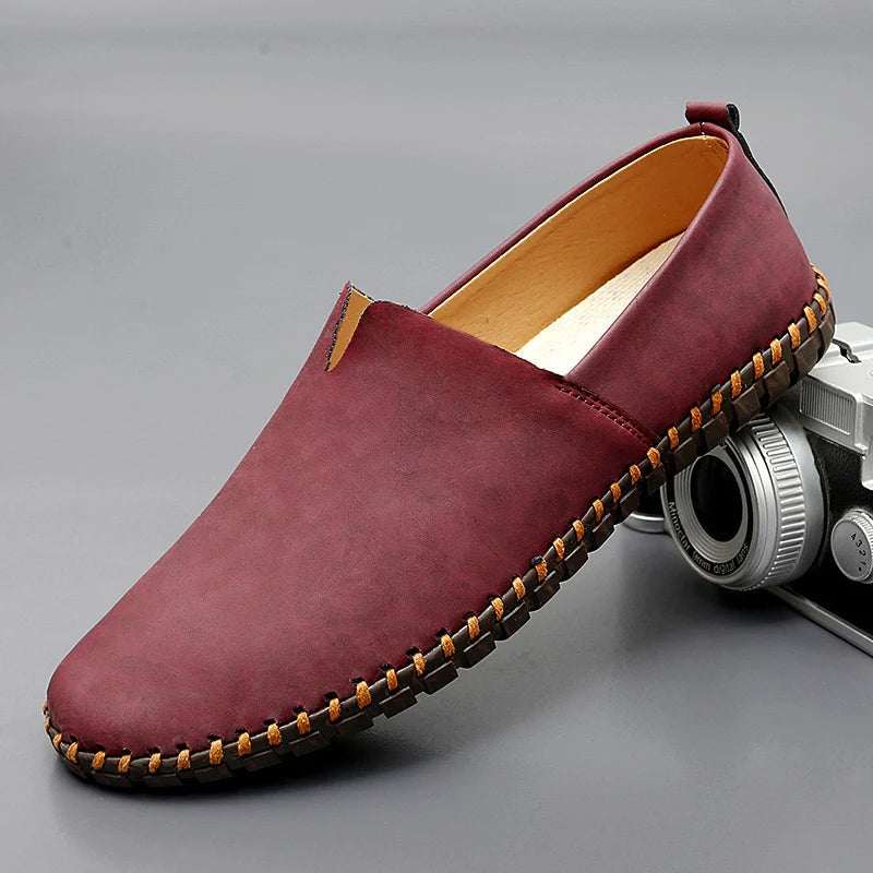Stichdetail-Lederloafers
