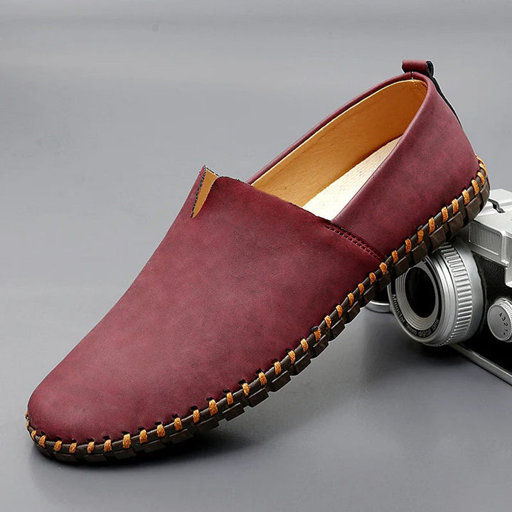 Stichdetail-Lederloafers
