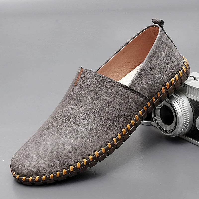 Stichdetail-Lederloafers