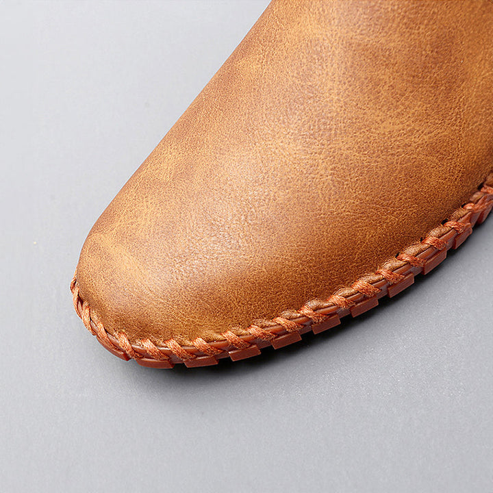 Stichdetail-Lederloafers